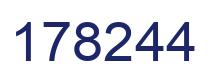 Number 178244 blue image