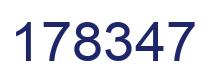 Number 178347 blue image