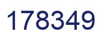 Number 178349 blue image