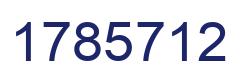 Number 1785712 blue image