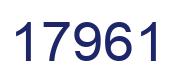 Number 17961 blue image