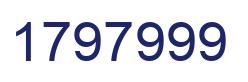Number 1797999 blue image