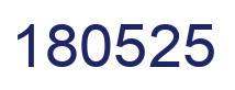 Número 180525 imagen azul