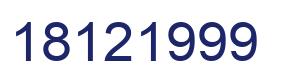Number 18121999 blue image