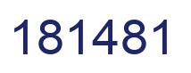 Number 181481 blue image