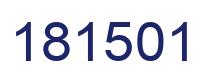 Number 181501 blue image