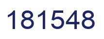 Number 181548 blue image