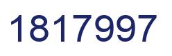 Number 1817997 blue image