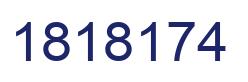 Number 1818174 blue image