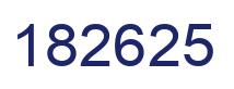 Number 182625 blue image