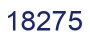 Number 18275 blue image