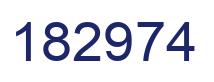 Número 182974 imagen azul