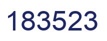 Number 183523 blue image
