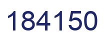 Number 184150 blue image