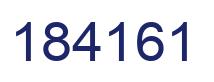 Number 184161 blue image