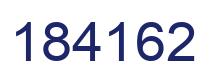 Number 184162 blue image