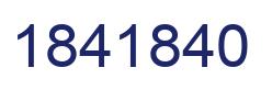 Number 1841840 blue image
