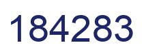 Number 184283 blue image