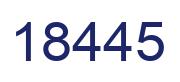 Number 18445 blue image