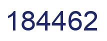 Number 184462 blue image