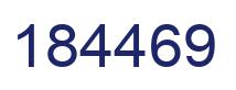 Number 184469 blue image