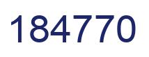 Number 184770 blue image