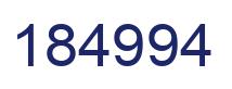 Number 184994 blue image