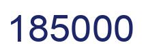 Number 185000 blue image