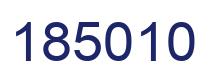 Number 185010 blue image