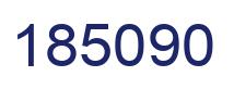 Number 185090 blue image