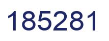 Number 185281 blue image
