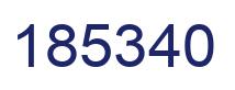 Number 185340 blue image