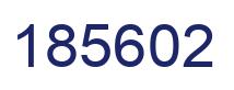 Number 185602 blue image