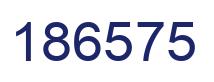 Number 186575 blue image