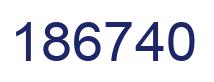 Number 186740 blue image