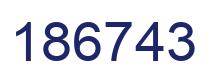 Number 186743 blue image
