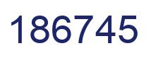 Number 186745 blue image