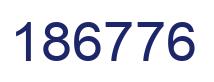Number 186776 blue image