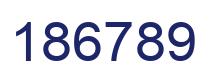 Number 186789 blue image