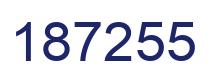 Number 187255 blue image
