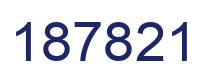 Número 187821 imagen azul