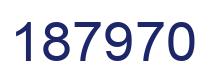Number 187970 blue image