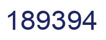 Number 189394 blue image