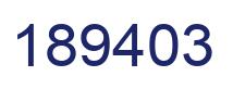 Número 189403 imagen azul