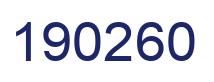 Number 190260 blue image