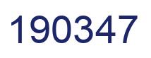 Número 190347 imagen azul