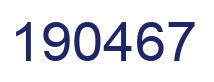 Number 190467 blue image