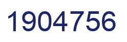 Number 1904756 blue image