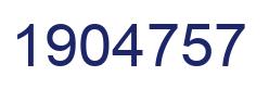 Number 1904757 blue image