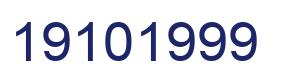 Number 19101999 blue image